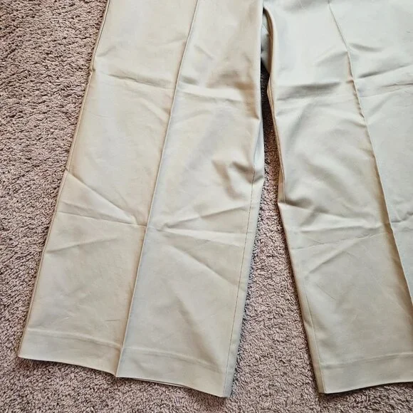 NWT Lauren Ralph Lauren Dress Pants Womens 14 Tan Wide Leg Slacks Office Work - Picture 9 of 14